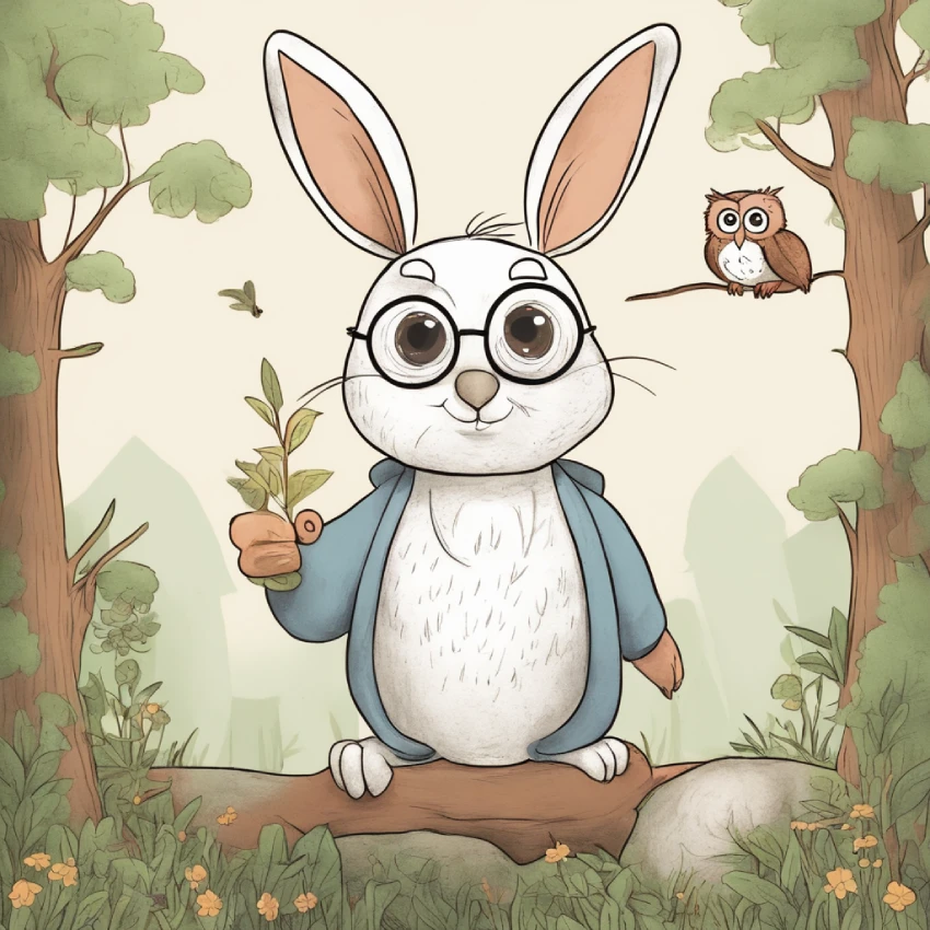 La amistad del conejo y la lechuza