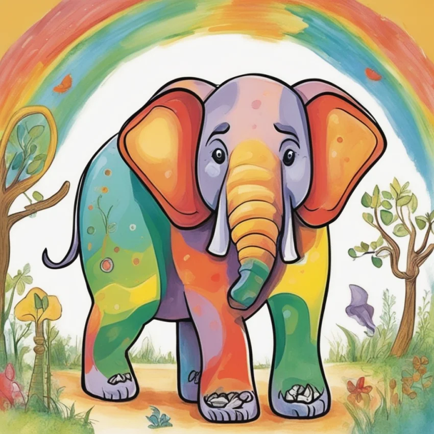 Cuento El Elefante de Colores