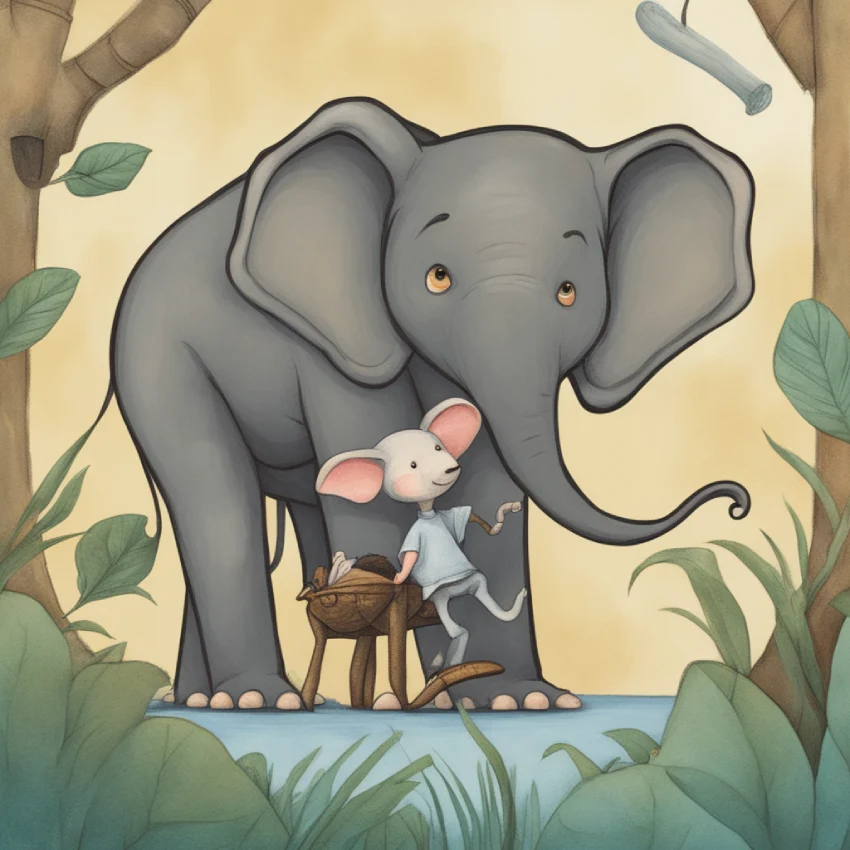 Cuento El Elefante y el Ratón